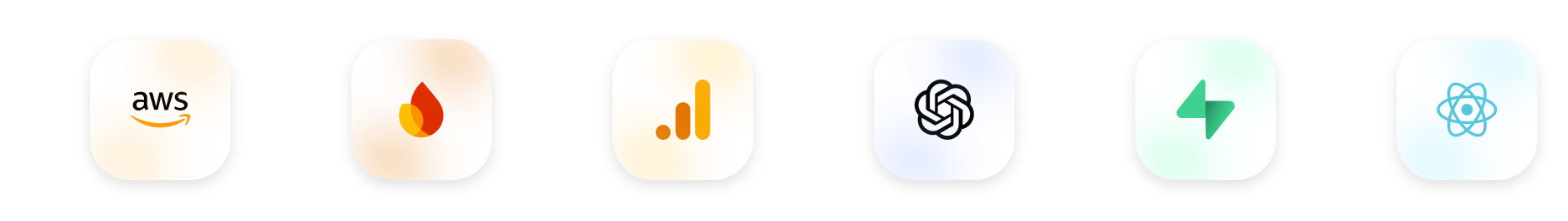 AWS, Firebase, Google Analytics, OpenAI, Supabase, React
